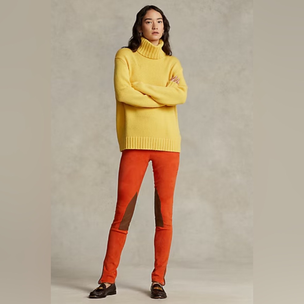 Polo Ralph Lauren Stretch Lambskin Suede Jodhpur Legging